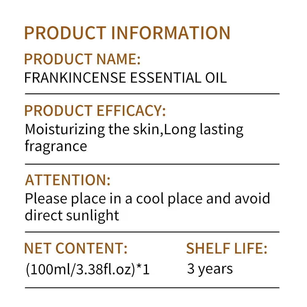 Frankincense Plant Essential Oil Face and Body Skin Care Essential Oil Moisturizing and Hydrating Massage Essential Oil