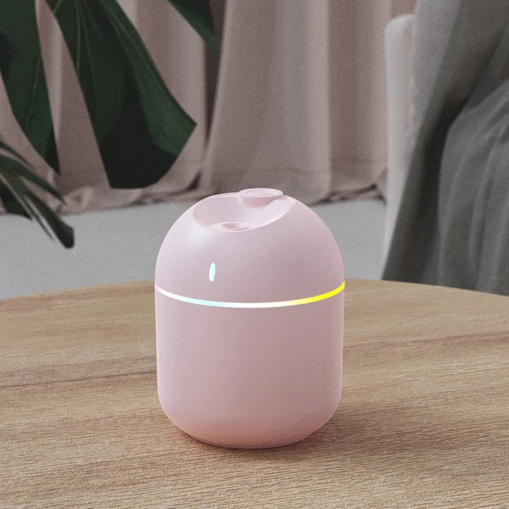 270ML Air Humidifier Cool Mist Aroma Diffuser LED Night Light Power-Off Protect USB Humidificador for Home Office