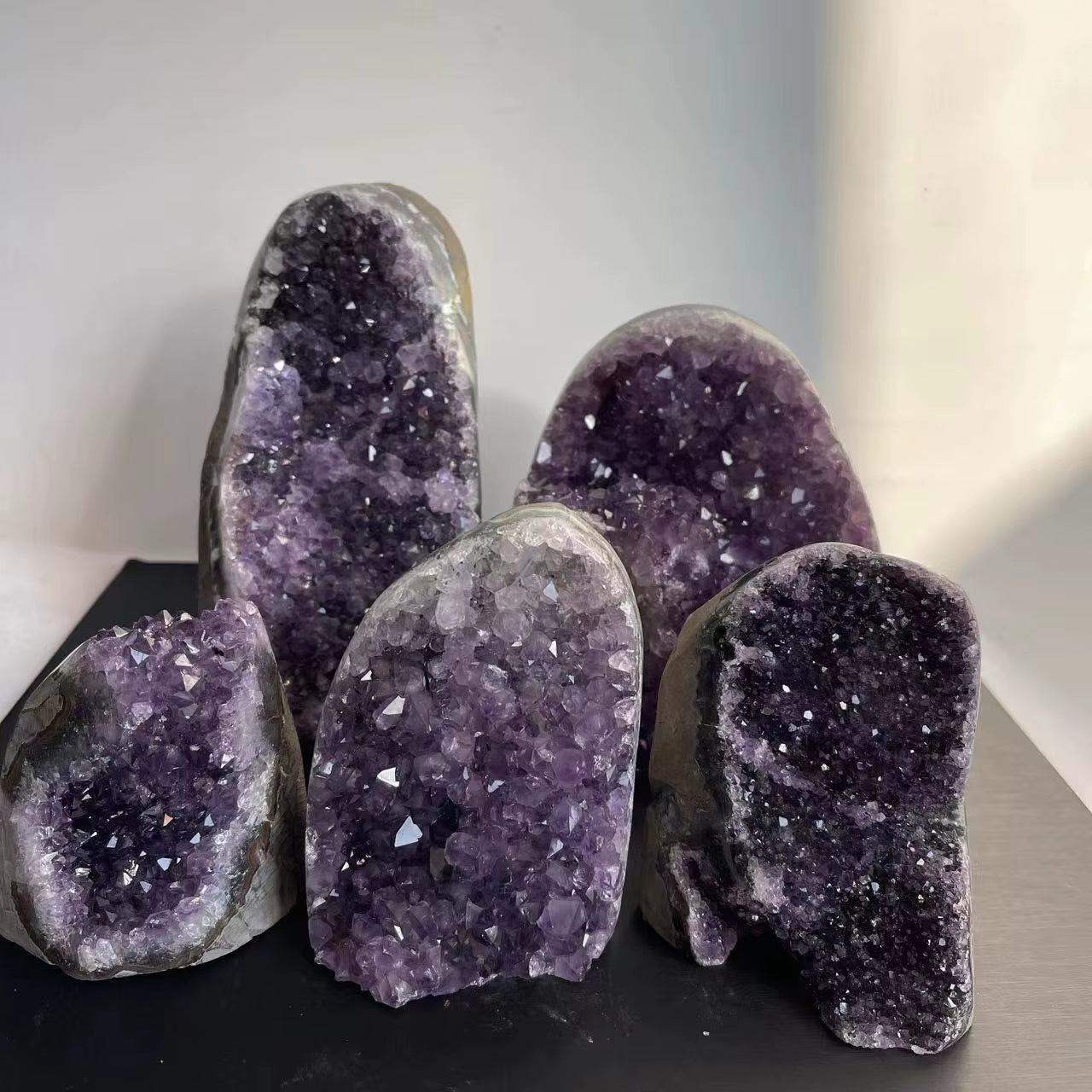 1PC Natural Amethyst Crystal Cluster Quartz Raw Crystals Healing Stone Ore Mineral Home Decor Purple Cornucopia Feng Shui Stone