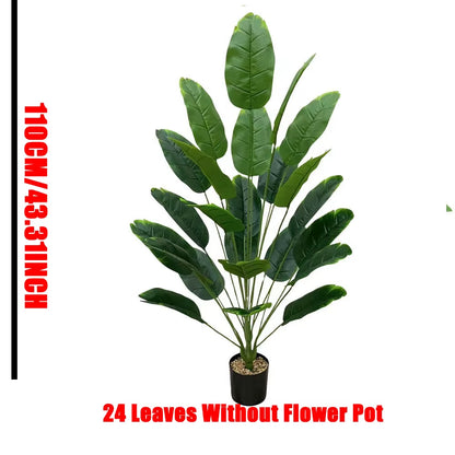 Artificial Tropical Palm Tree with 18 Realistic Leaves - Large Fake Banana Plant for Home, Garden, and Party Decor 2025
