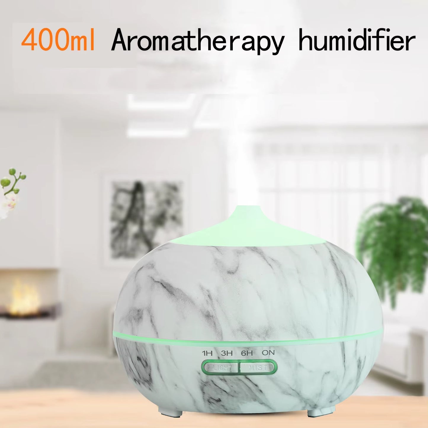 Aroma Diffuser Marble Fragrance Diffuser Flame Air Humidifier