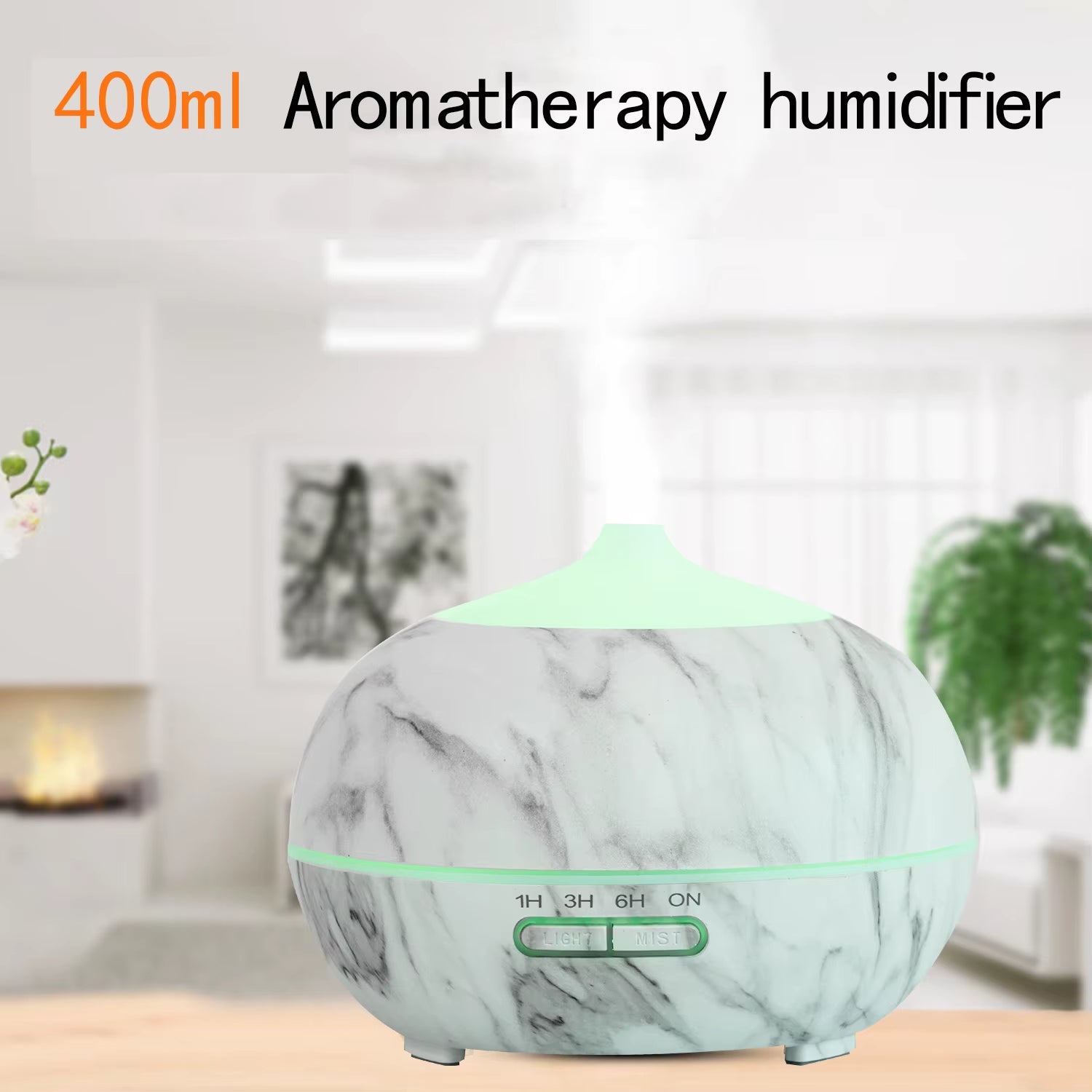 Aroma Diffuser Marble Fragrance Diffuser Flame Air Humidifier