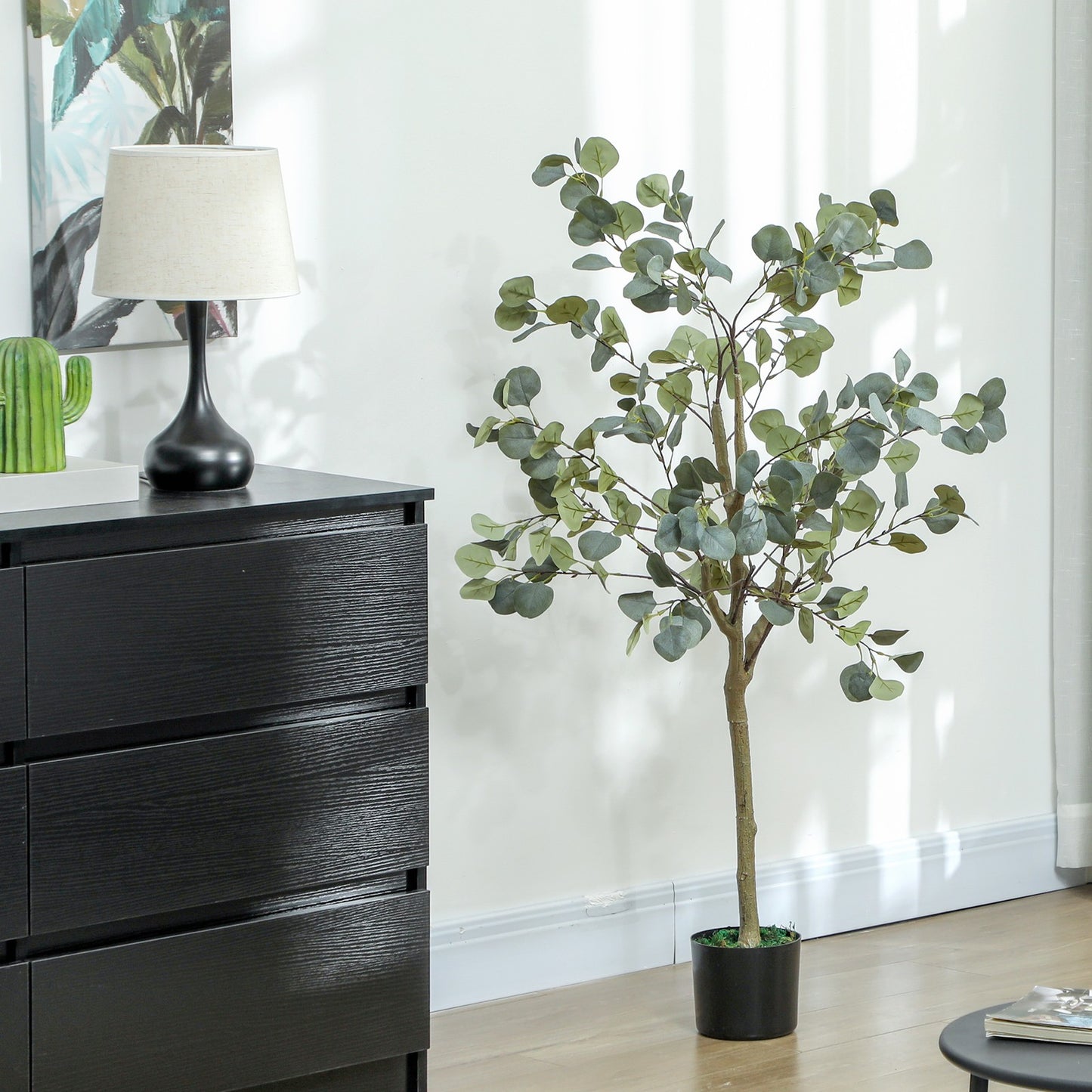 Decorative Artificial Plant, Silk Eucalyptus Tree in Pot, 150Cm