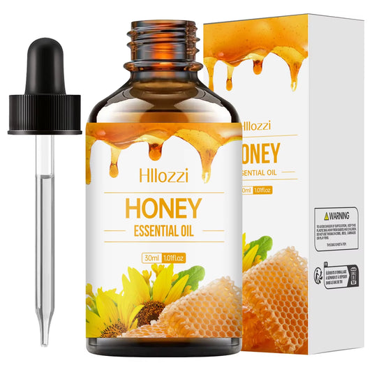 Honey Essential Oil, Hypoallergenic, Great for Skin Care, Massage, Face, Body, Nails and Hair, Suitable for All Skin Types.
