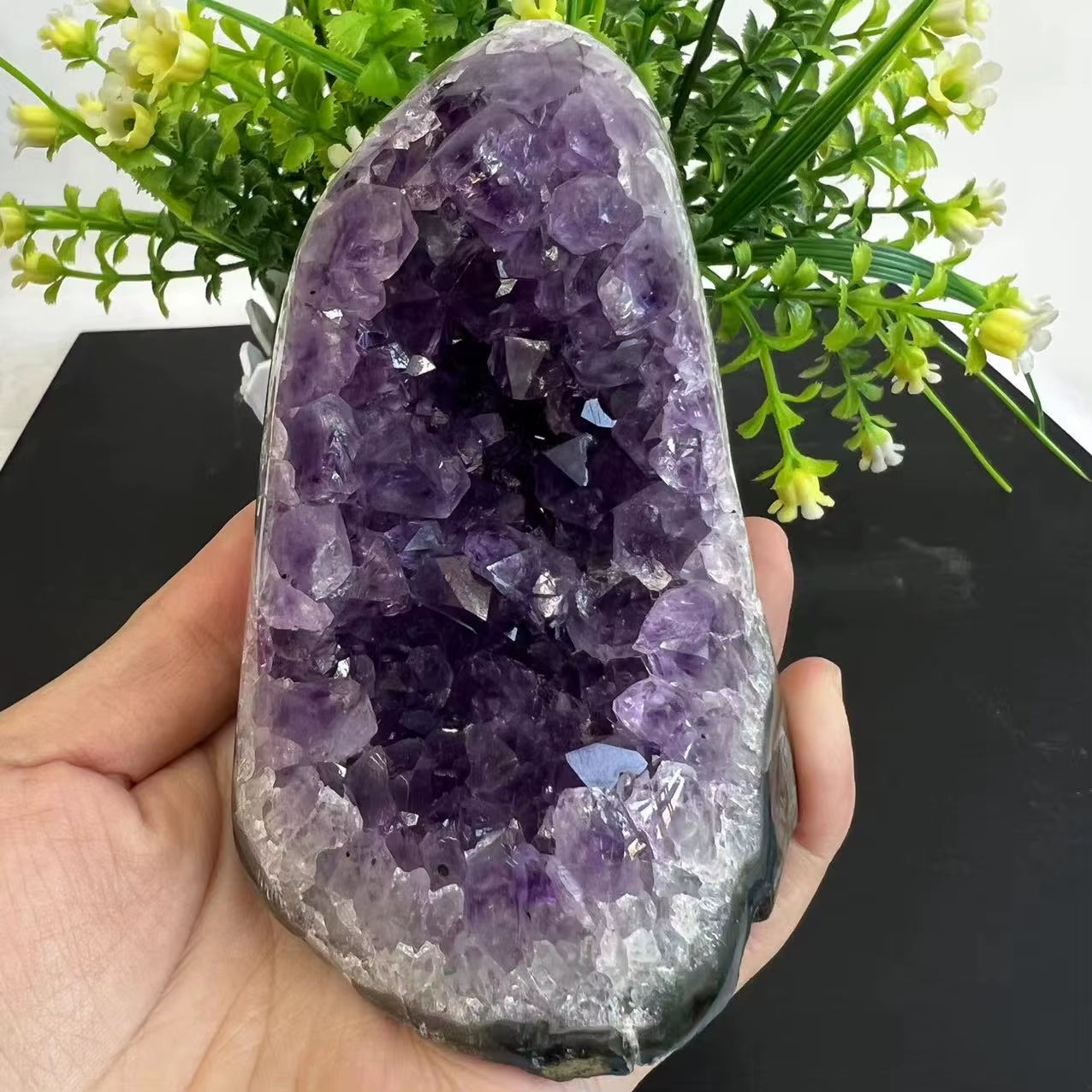 Natural Raw Amethyst Geode Purple Crystal Quartz Cluster Dream Energy Healing Wholesale Home Decoration