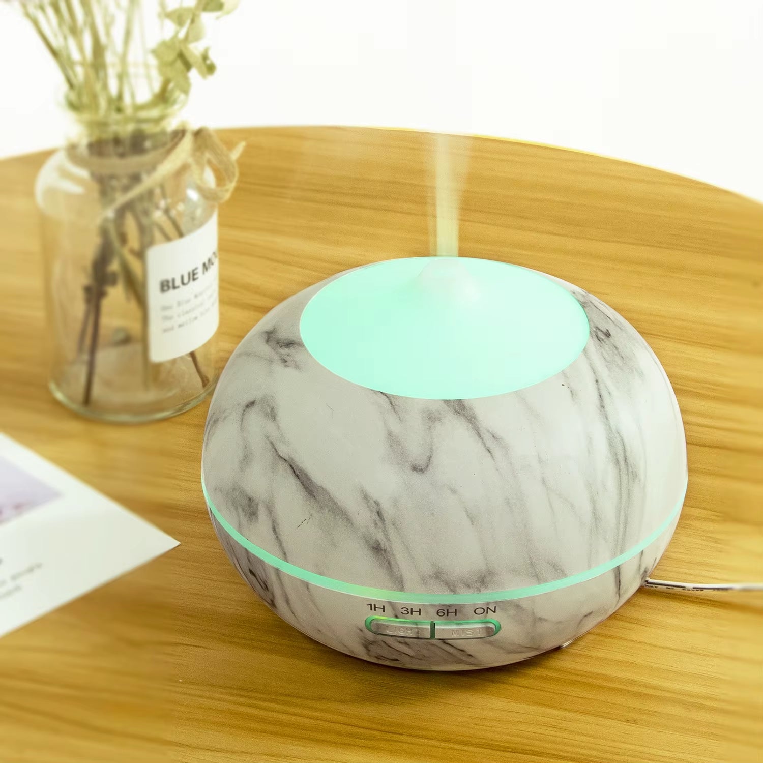 Aroma Diffuser Marble Fragrance Diffuser Flame Air Humidifier