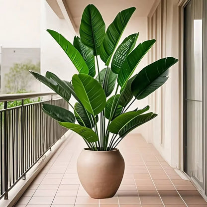 Artificial Tropical Palm Tree with 18 Realistic Leaves - Large Fake Banana Plant for Home, Garden, and Party Decor 2025
