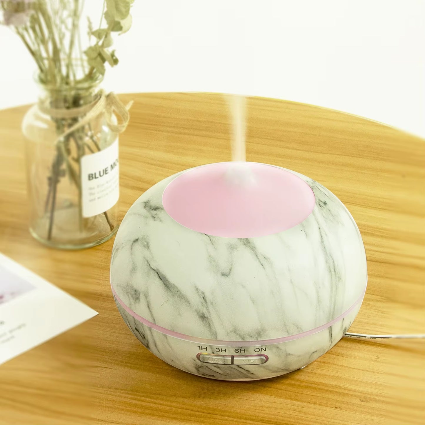 Aroma Diffuser Marble Fragrance Diffuser Flame Air Humidifier