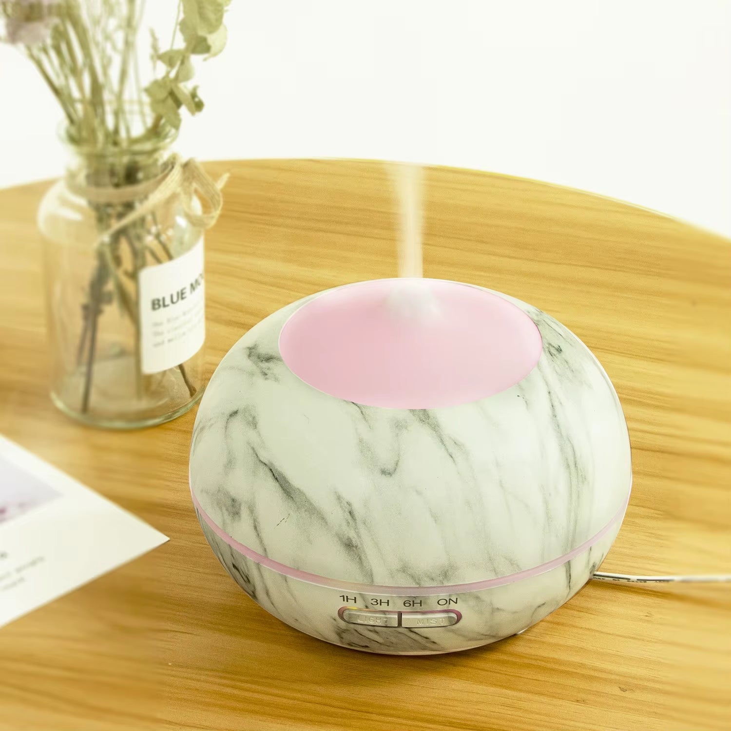Aroma Diffuser Marble Fragrance Diffuser Flame Air Humidifier