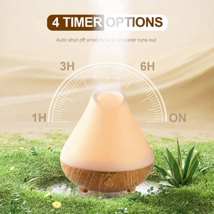 100Ml Essential Oil Diffuser, Woodgrain Aromatherapy Oil Diffuser Humidifier, Timer Setting Waterless Auto Shut-Off for Room Bedroom Home Office