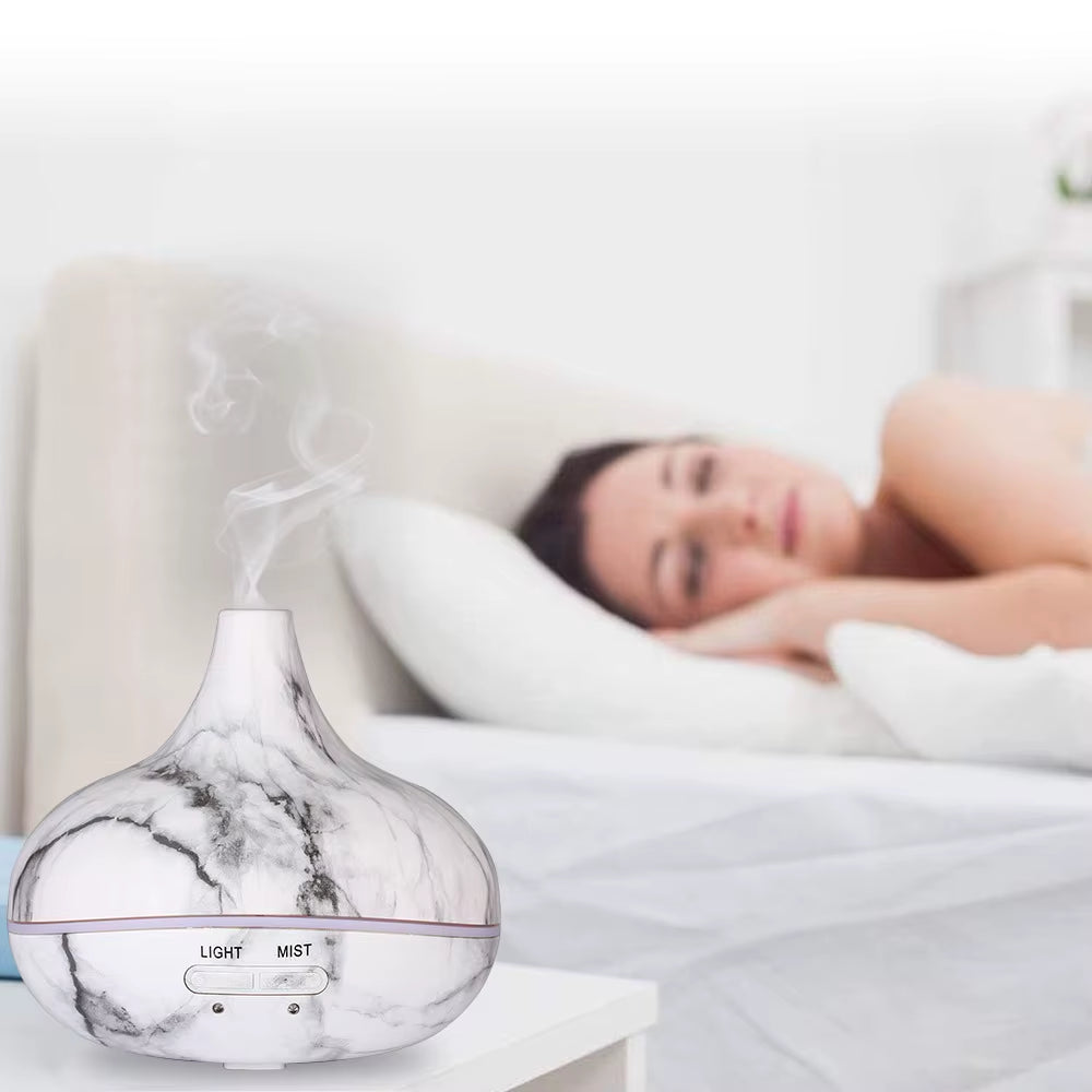 Marble Grain 200Ml Aroma Diffuser Timer Humidifier for Air Purifying