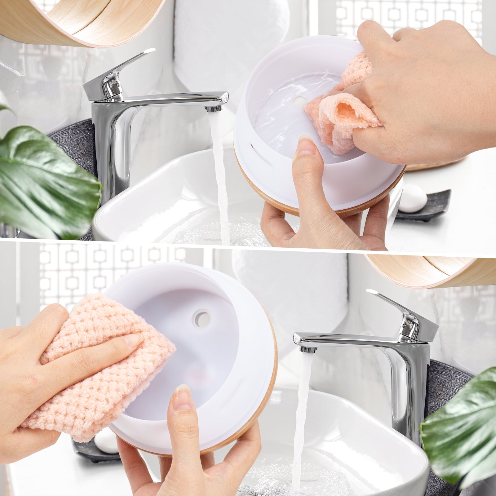 Essential Oils Aromatherapy Diffuser Mist Ultrasonic Vaporizer, 7 Colors Light ,Cool Mist Air Humidifiers for Large Room Home Bedroom Baby Office Car, with Remote Control ,300Ml（White）