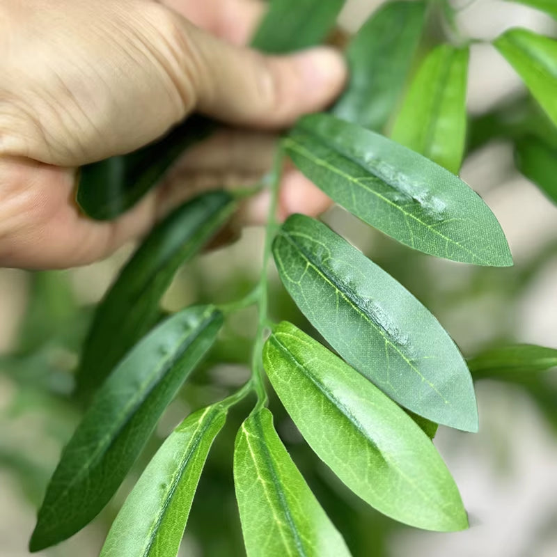 100-180Cm Artificial Olive Tree Fake Palm Plants Plastic Olive Leafs Tropical Landscape Plants for Home Garden Office Decor