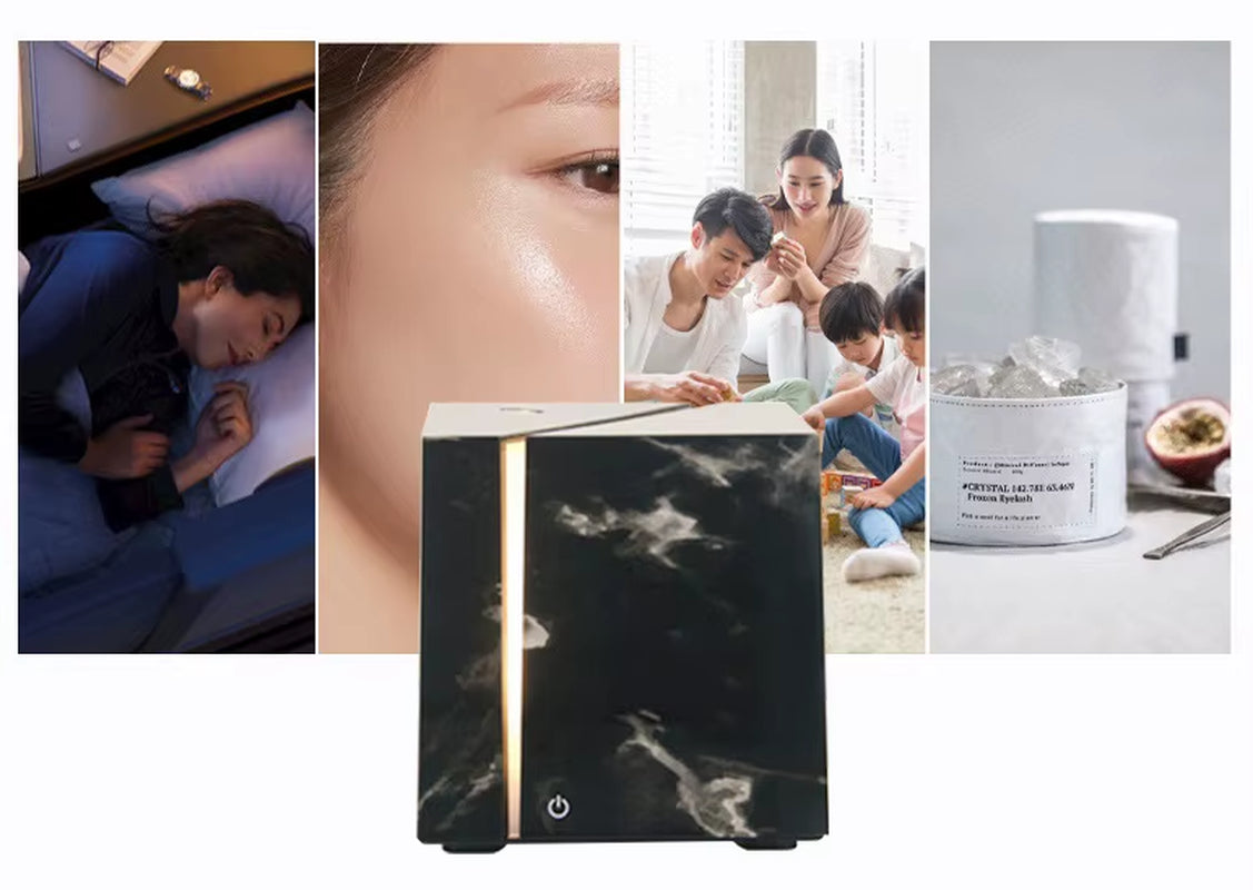 Electric Marble Ultrasonic Aroma Diffuser ,LED Light Essential Oil Diffuser Aroma 200Ml Aromatherapy Fragrance Diffuser