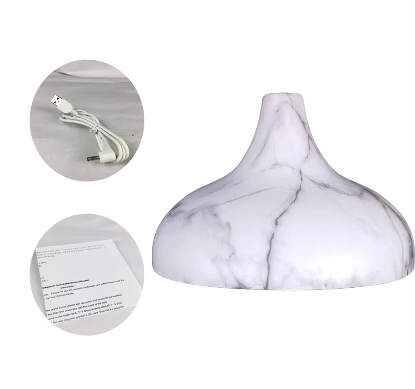 Marble Grain 200Ml Aroma Diffuser Timer Humidifier for Air Purifying