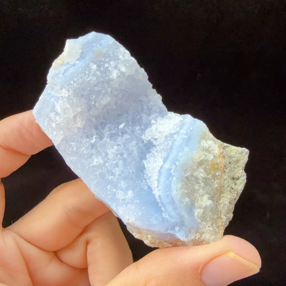 High Quality Natural Crystal Blue Lace Agate Raw Stone Mineral Druzy Geode Specimen Reiki Gemstone Home Decoration