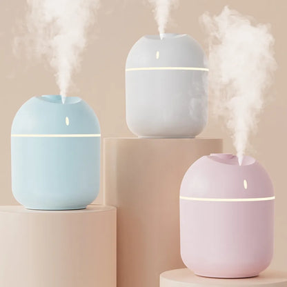 270ML Air Humidifier Cool Mist Aroma Diffuser LED Night Light Power-Off Protect USB Humidificador for Home Office