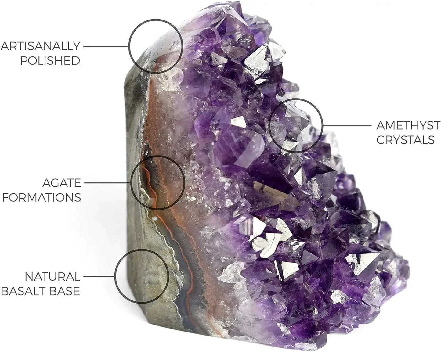 Large Natural Raw Amethyst Geode Purple Crystal Quartz Cluster Dream Energy Healing Thunder Egg Cluster Crystal Home Decoration