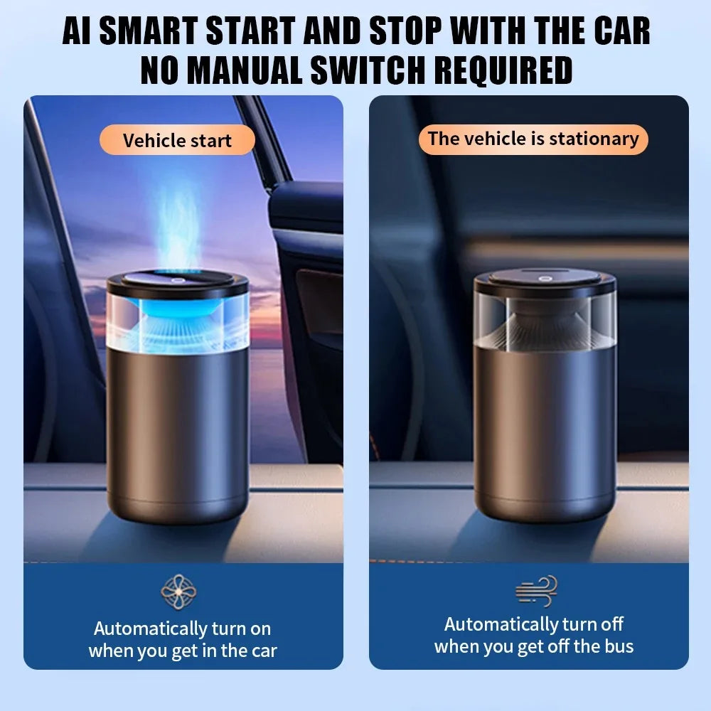 2025 NEW Car Air Fresheners Fragrance Diffuser Smart Aromatherapy with Mist Cloud View RGB Ambient Light Fragrance Car Deodorant