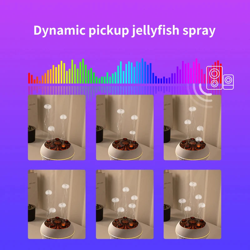 Transform Your Space with the Dynamic Jellyfish Air Humidifier - 250ml Essential Oil Diffuser with Remote Control and 7 Mesmerizing Color Night Lights