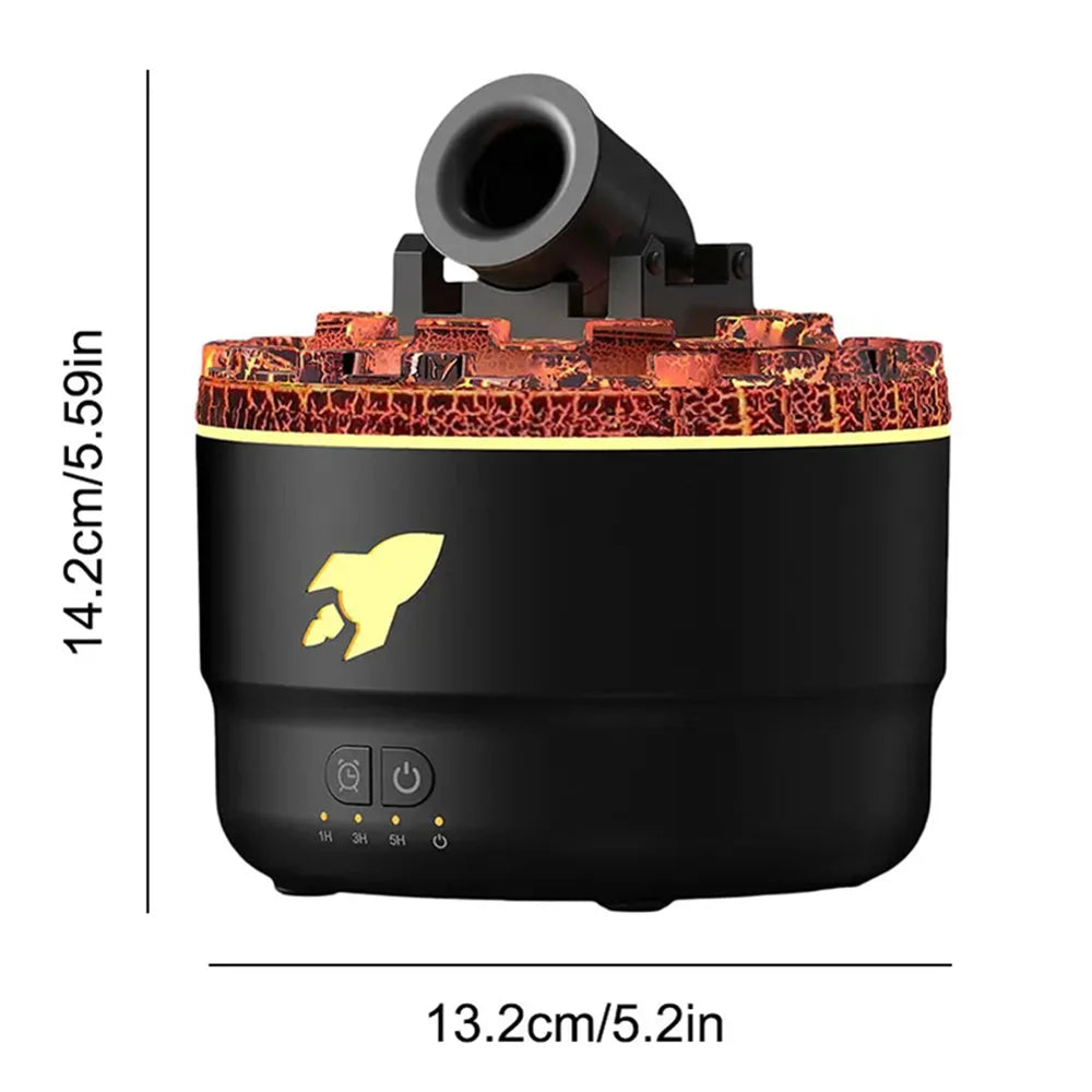 Volcanic Crack Light Aromatherapy Humidifier Jellyfish Spray Air Humidifier 7 Colors Gradient Night Light Bedroom Diffuser