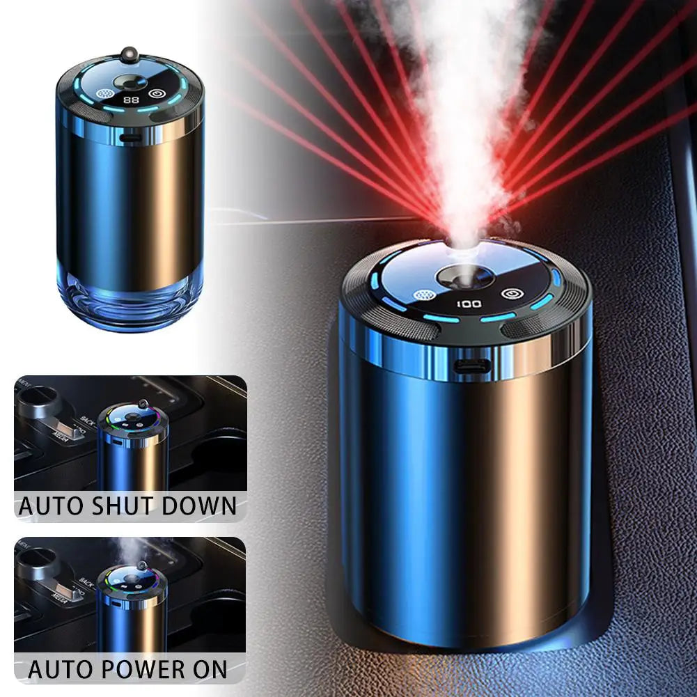 Intelligent Car Perfume Diffuser Humidifier 5 Modes Charging Air Freshener with LED Light for Car Aroma Aromatherapy Diffuser