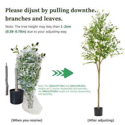Elevate Your Space with Our Stunning Detachable Artificial Olive Tree - Available in 120/150/180Cm for Luxurious Home and Garden Décor