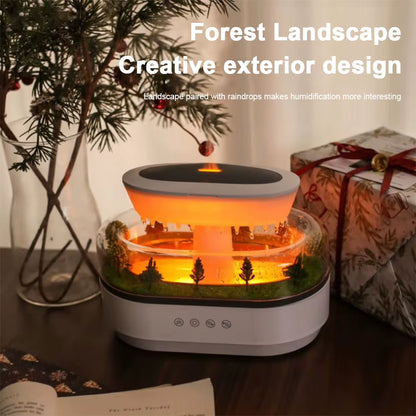 Rain Cloud Air Humidifier Small Aroma Diffuser Water Drip Micro Landscape Essential Oils Ultrasonic Diffuser with 7 Night Light