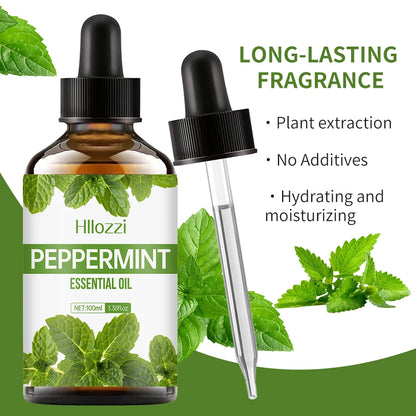 Peppermint Body Massage Essential Oil Is Perfect for Home Massage, Aromatherapy Diffuser, Facial, Spa, Nails, Candle Making.