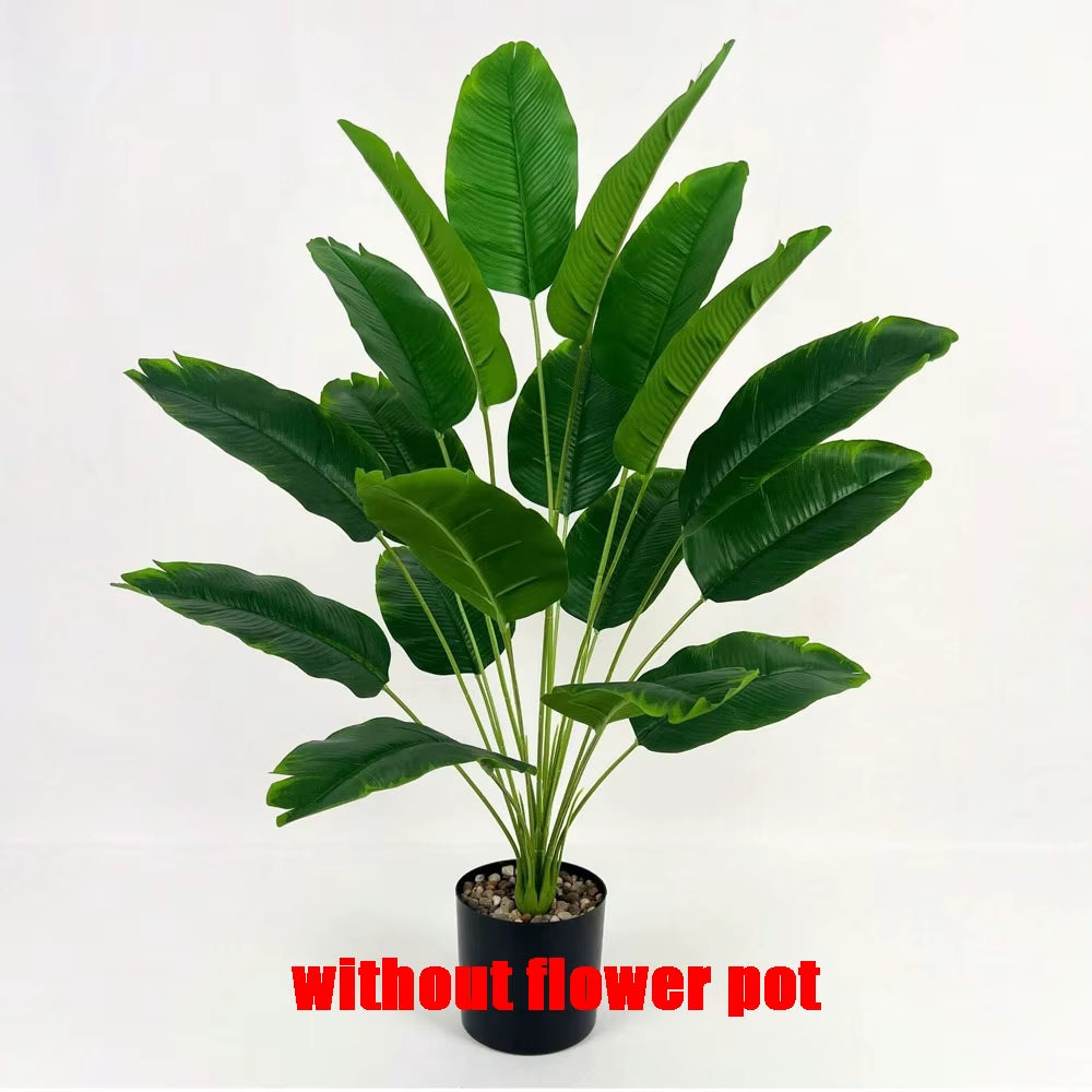 Artificial Tropical Palm Tree with 18 Realistic Leaves - Large Fake Banana Plant for Home, Garden, and Party Decor 2025