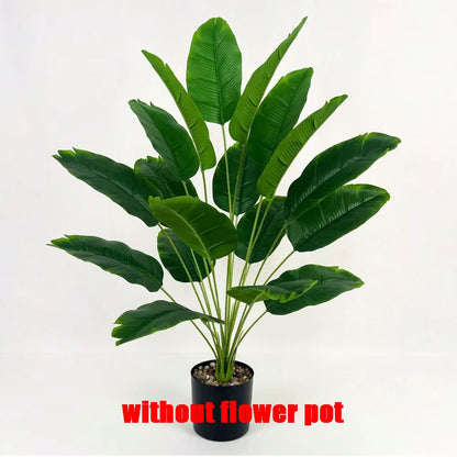 Artificial Tropical Palm Tree with 18 Realistic Leaves - Large Fake Banana Plant for Home, Garden, and Party Decor 2025