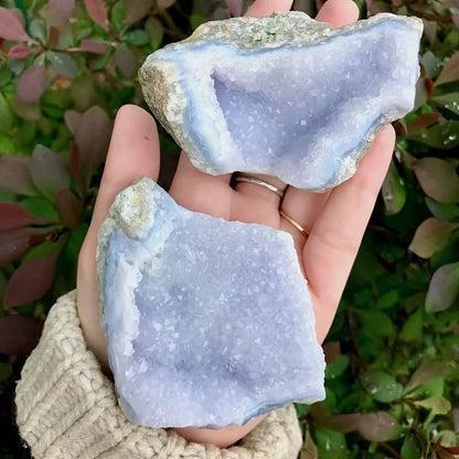 High Quality Natural Crystal Blue Lace Agate Raw Stone Mineral Druzy Geode Specimen Reiki Gemstone Home Decoration