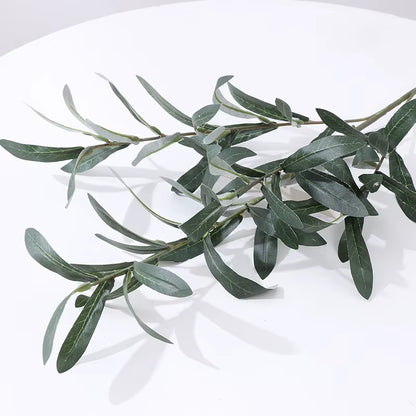Elevate Your Decor with 1PC Elegant Olive Green Leaves Tree Branch - Perfect for Weddings and Celebrations!