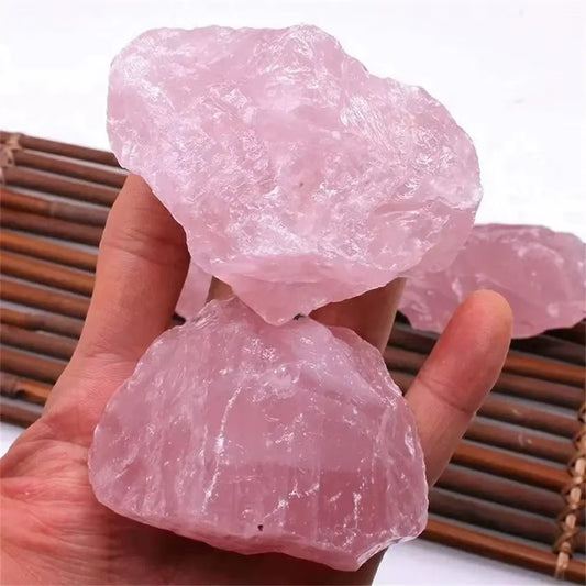 100% Natural Rose Quartz Stone Raw Crystals Stones Healing Mineral Specimen Rock Raw Rough Quartz Pink Crystal Gemstones 1Pc