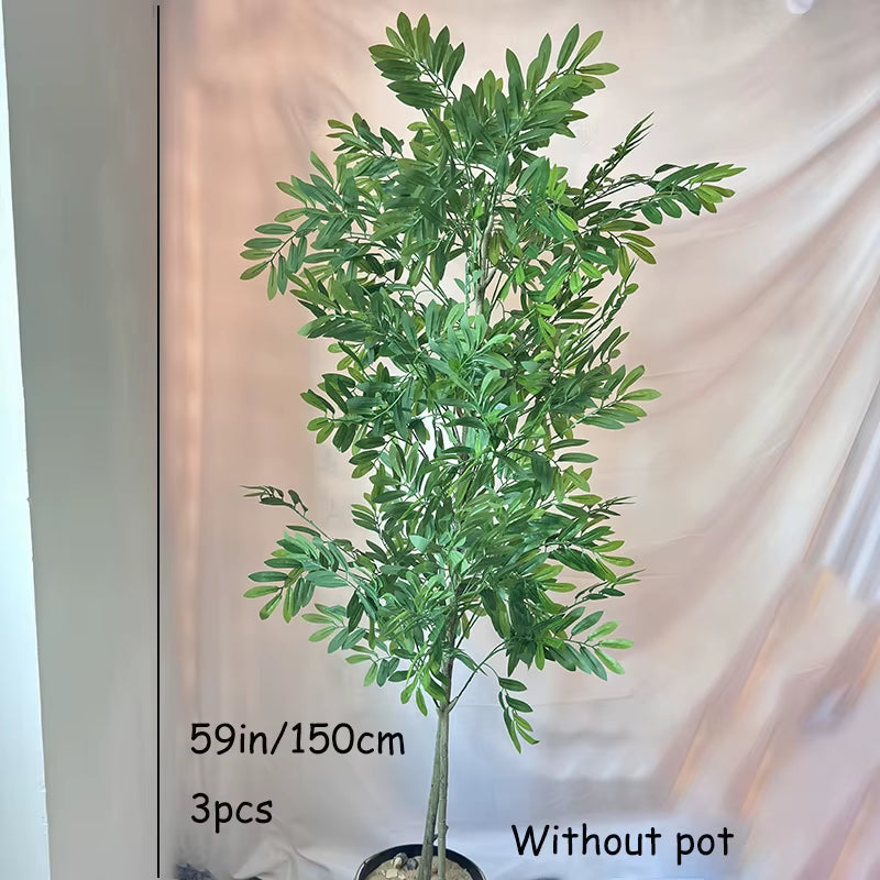 100-180Cm Artificial Olive Tree Fake Palm Plants Plastic Olive Leafs Tropical Landscape Plants for Home Garden Office Decor