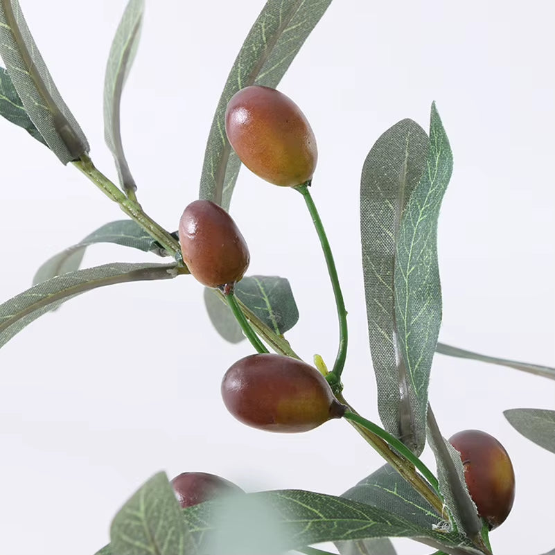 Elevate Your Decor with 1PC Elegant Olive Green Leaves Tree Branch - Perfect for Weddings and Celebrations!