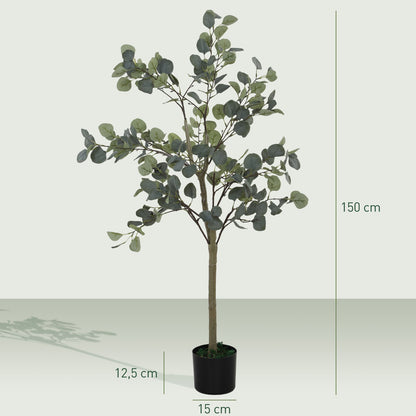 Decorative Artificial Plant, Silk Eucalyptus Tree in Pot, 150Cm