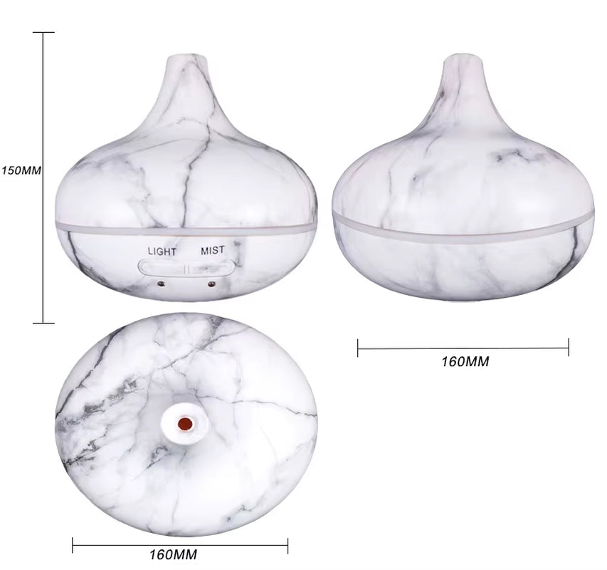 Marble Grain 200Ml Aroma Diffuser Timer Humidifier for Air Purifying
